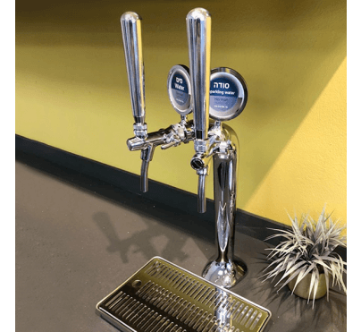 התקנת ברז סודה במשרד הייטק